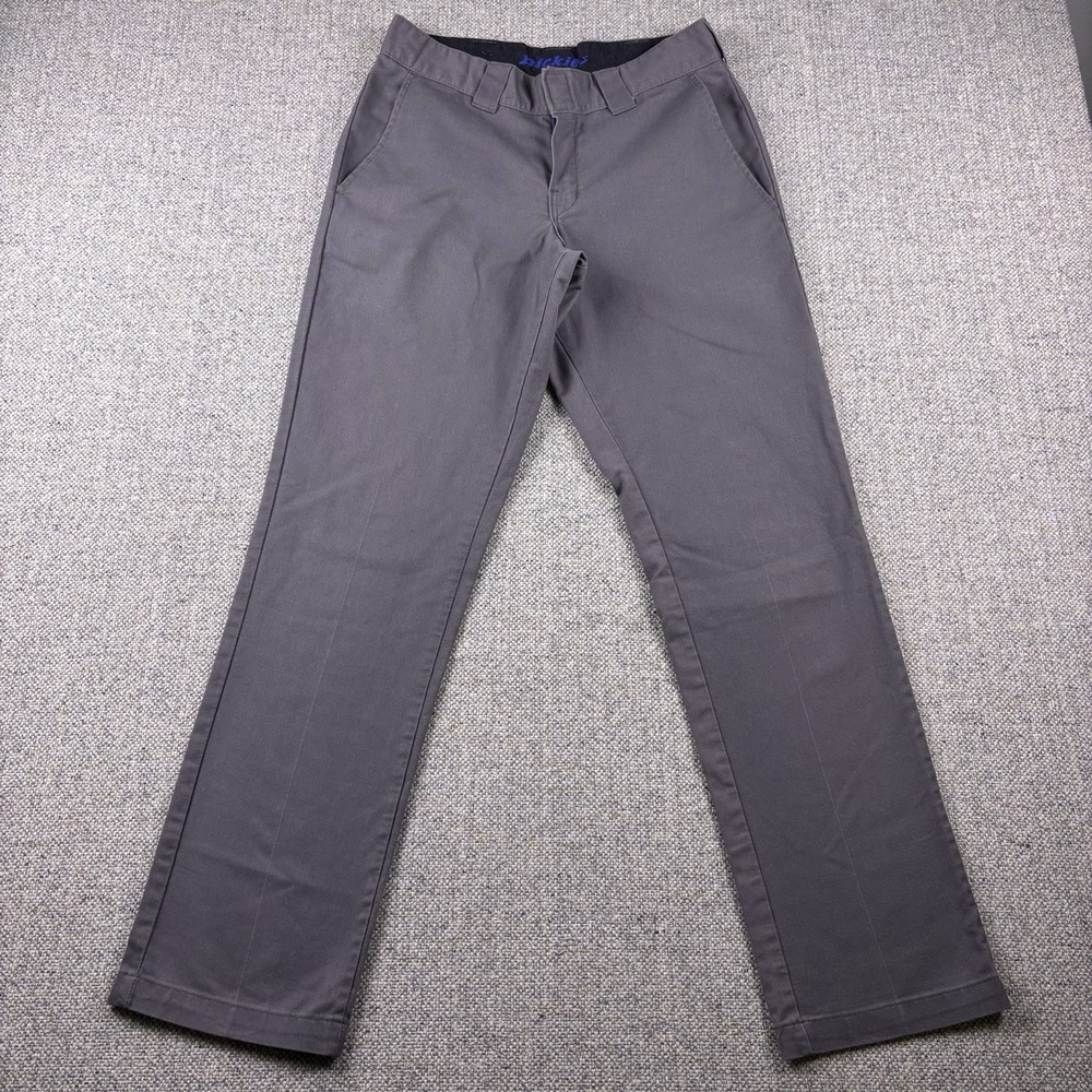 Dickies FLEX Mens Work Pants Charcoal Gray Straight Fit Stretch Flat Front Sz 30